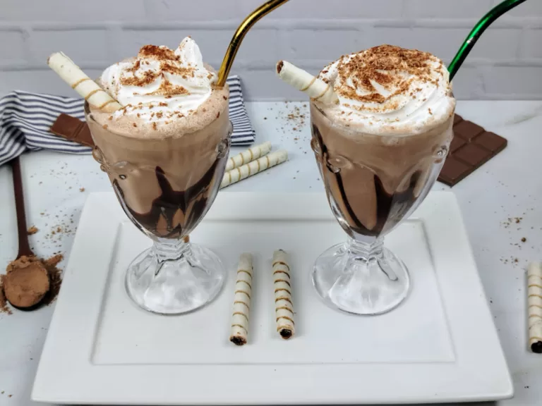 Receita de Milk shake caseiro de chocolate