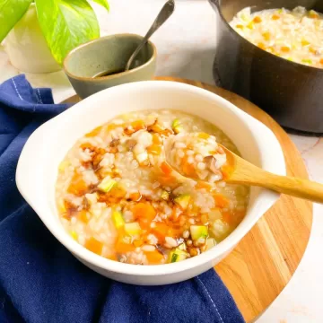 Mingau de arroz coreano