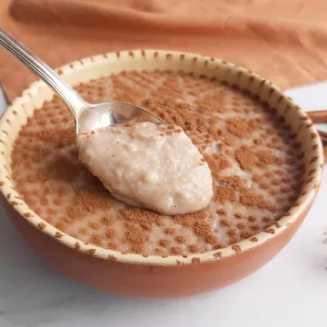 Mingau de arroz fit