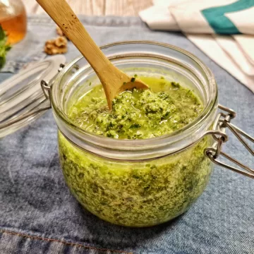 Molho pesto no liquidificador