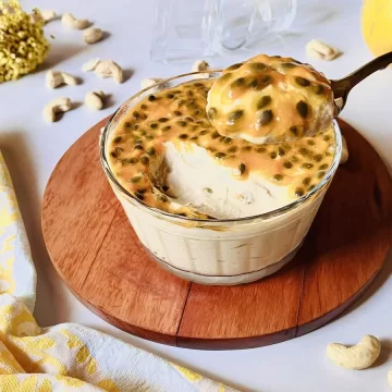 Mousse de maracujá sem leite