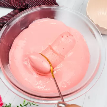 Mousse de morango com Tang