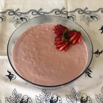 Mousse de morango simples