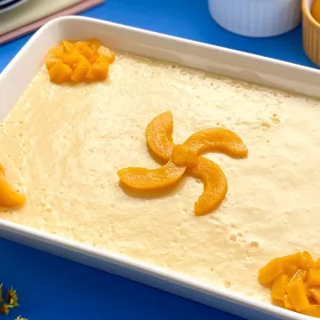 Mousse de pêssego fácil