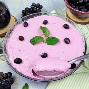Mousse de uva com Tang