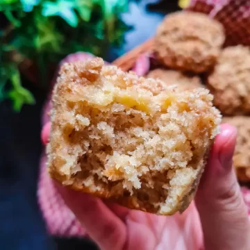 Muffin de crumble de banana