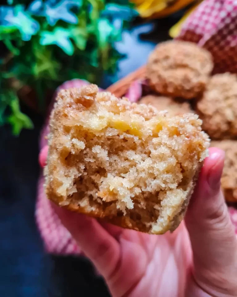 Receita de Muffin de crumble de banana