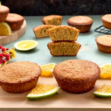 Muffin de laranja com aveia
