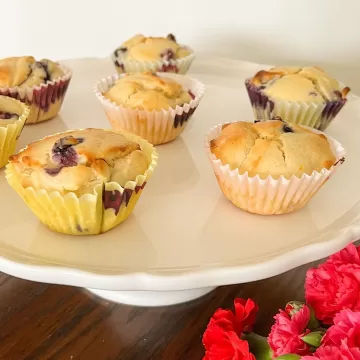 Muffins de blueberry com limão siciliano