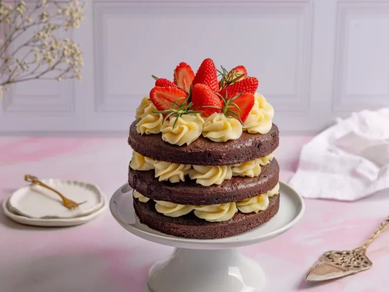 Receita de Naked cake natalino