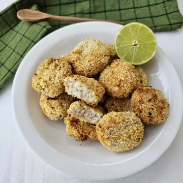 Nuggets de tilápia na airfryer