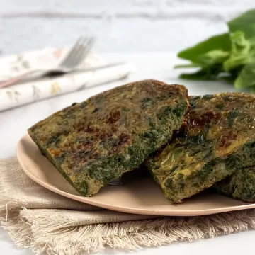 Omelete de espinafre simples