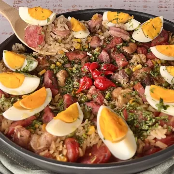Paella caipira