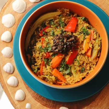 Paella vegana