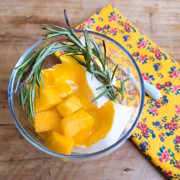 Panna cotta de manga simples