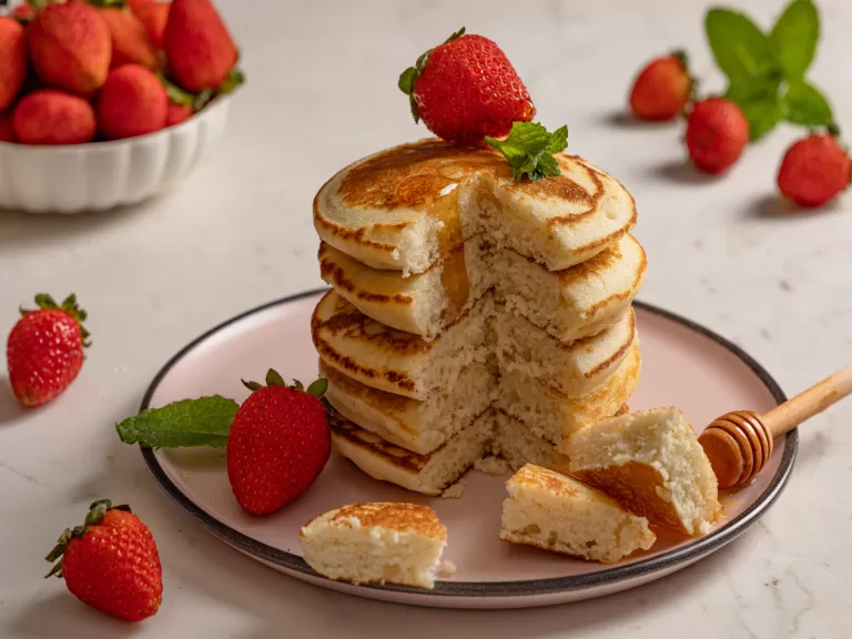 Receita de Panqueca americana fit