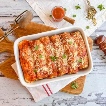 Panqueca de carne moída com requeijão