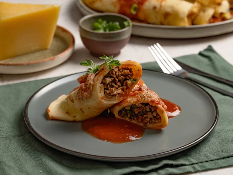 Receita de Panqueca fácil de carne moída