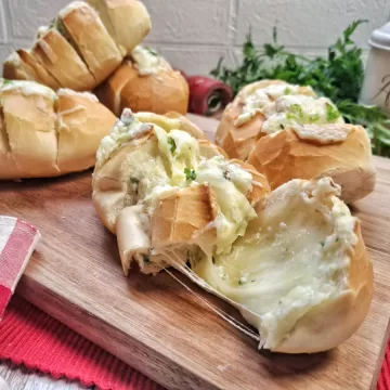 Pão de alho caseiro na airfryer