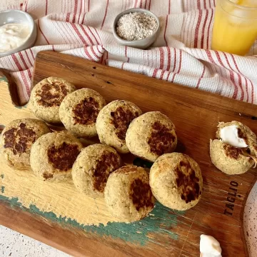 Pão de batata-doce de frigideira