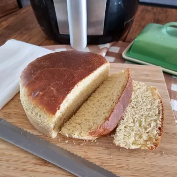 Pão de forma fácil na airfryer