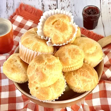 Pão de queijo no liquidificador