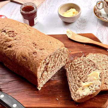 Pão integral caseiro