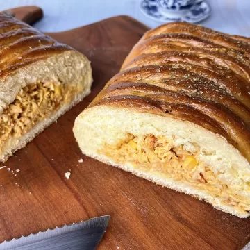 Pão recheado com frango
