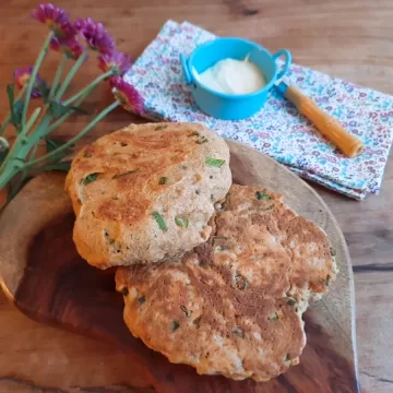 Pão vegano de frigideira