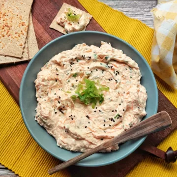 Patê de ricota com cenoura