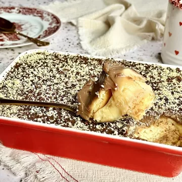 Pavê de chocolate branco e preto