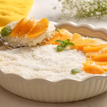 Pavê de pêssego fácil