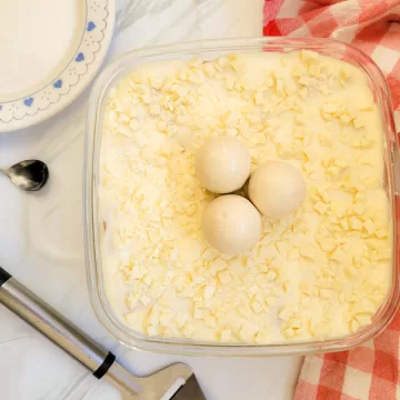 Pavê simples de chocolate branco