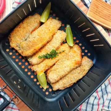Peixe empanado na airfryer