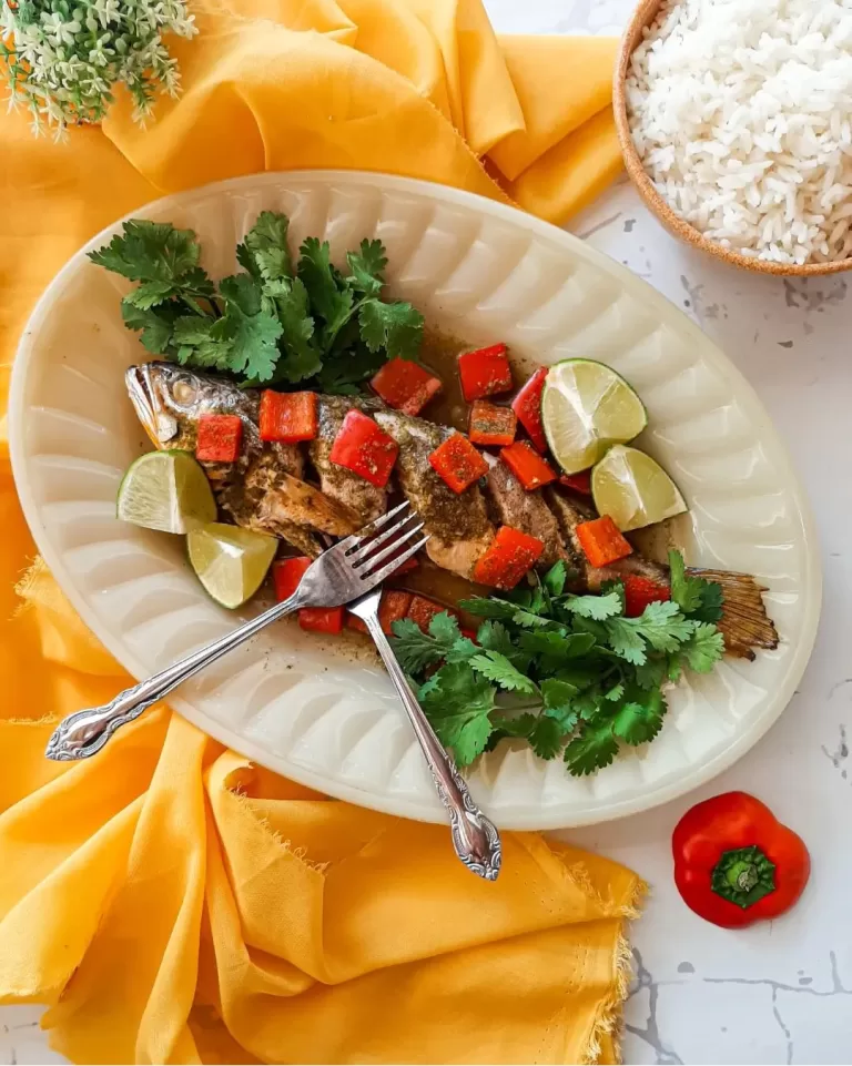 Receita de Peixe grelhado com molho de coentro