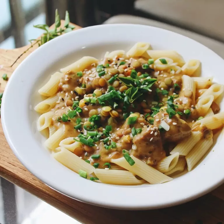 Receita de Penne com lentilha ao molho branco