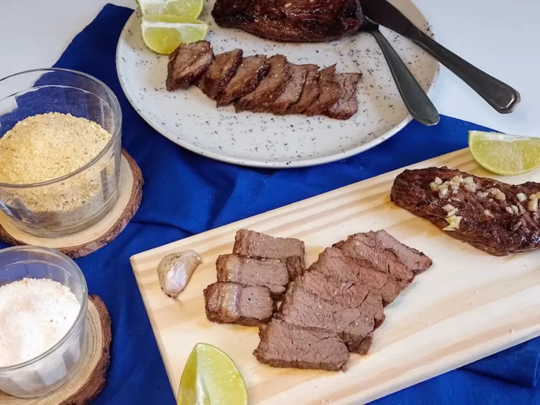 Receita de Picanha na airfryer com manteiga e alho