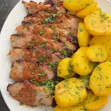Picanha suína na airfryer