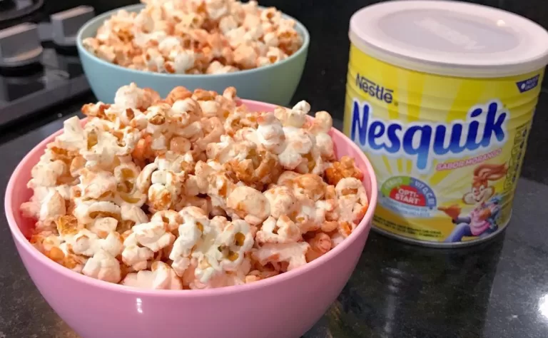 Receita de Pipoca doce com Nesquik