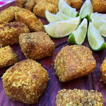 Pirarucu ao coco e curry