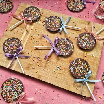 Pirulito de chocolate