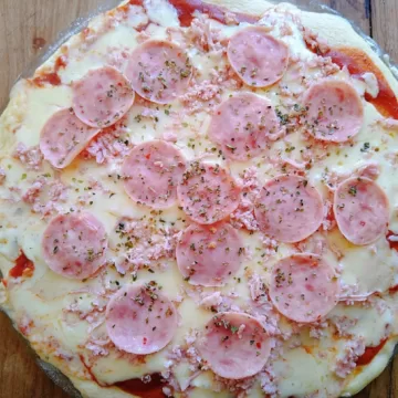 Pizza rápida de micro-ondas