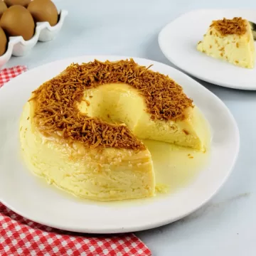 Pudim de leite condensado de micro-ondas