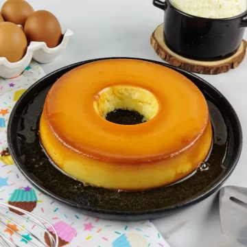 Pudim de leite em pó na air fryer
