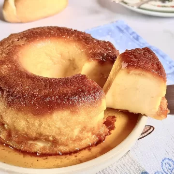 Pudim de pão na air fryer