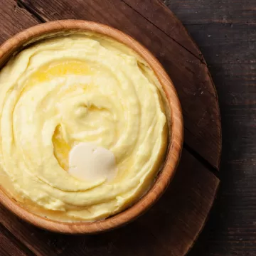 Purê de batata com 2 queijos