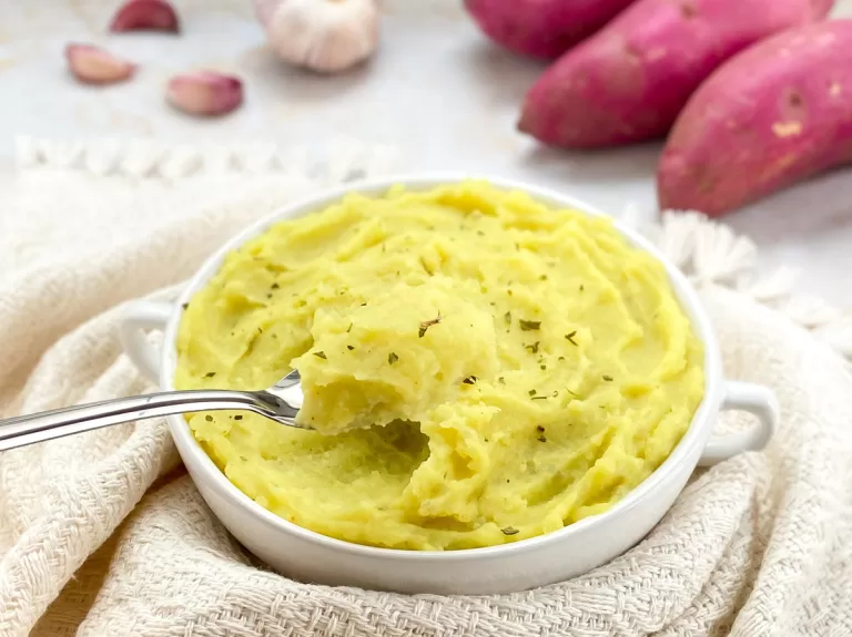 Receita de Purê de batata-doce com leite de coco