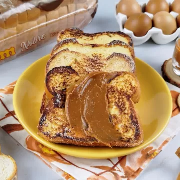 Rabanada no pão de forma