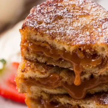 Rabanadas recheadas com caramelo salgado