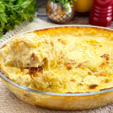 Repolho cremoso gratinado fácil